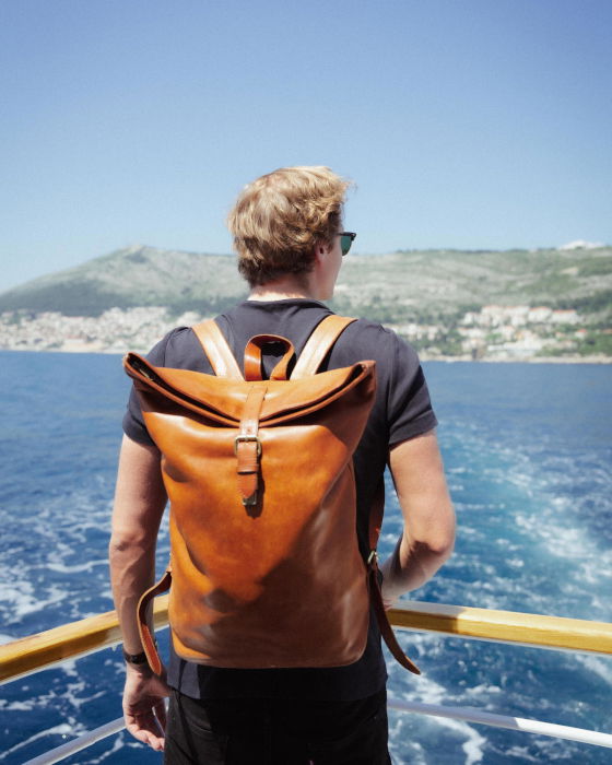 Leder Rucksack Herren